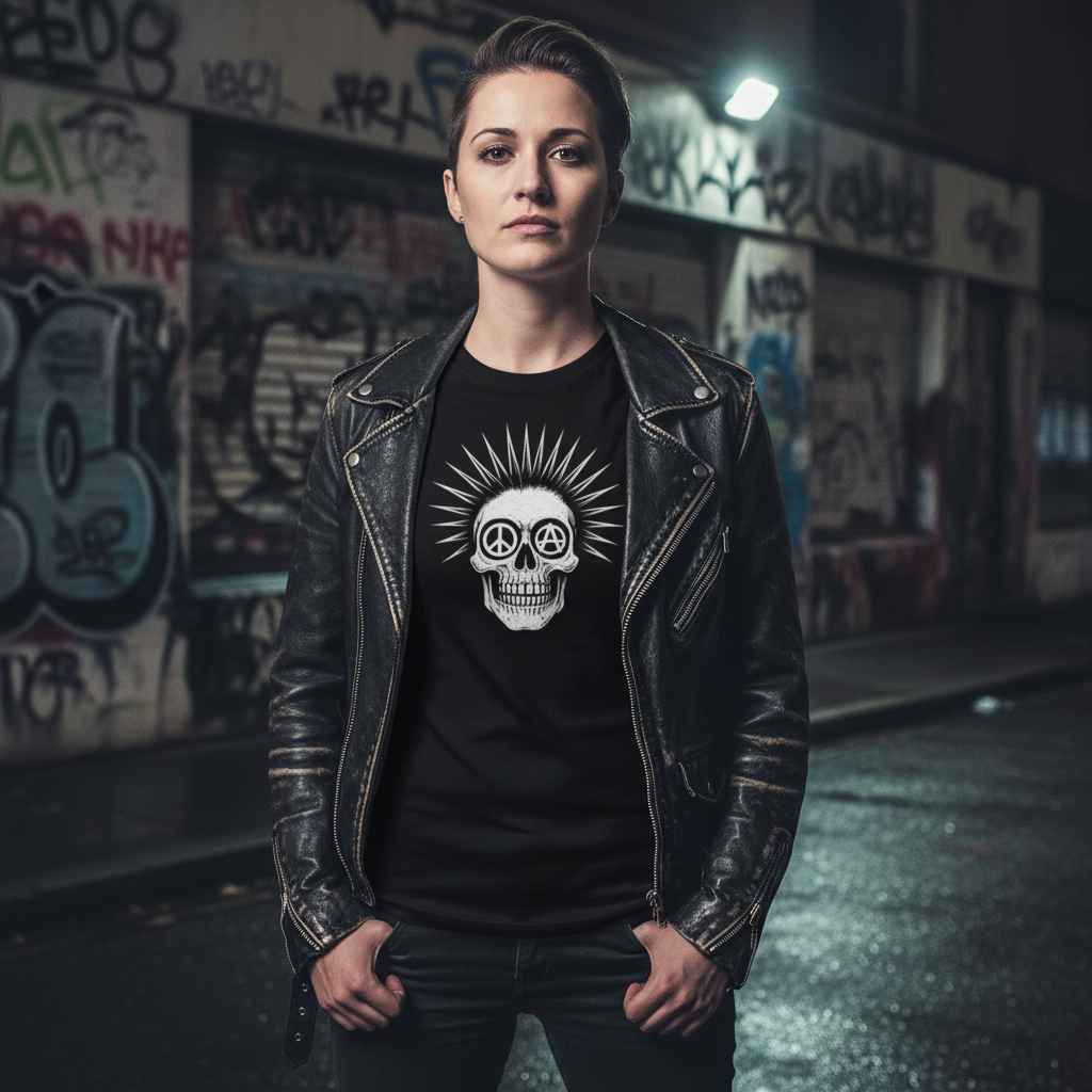 Peace & anarki tee - urban graffitimiljö